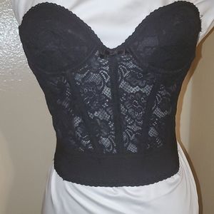 Lady Marlene Black Bustier Vintage Size 32A